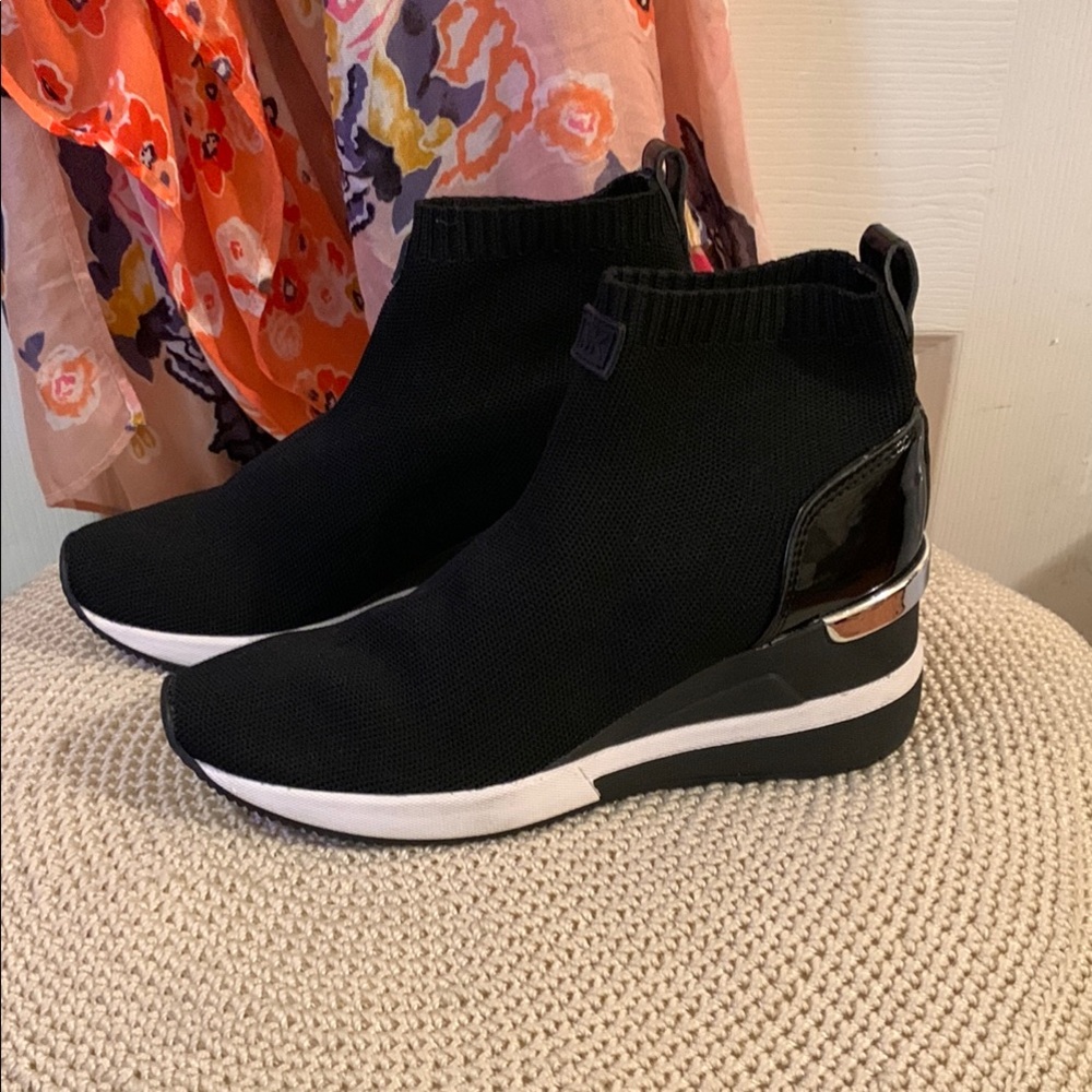 Michael Kors Black Patent Sneakers